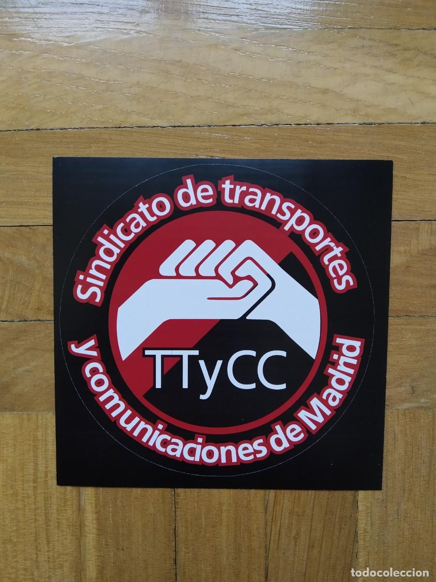 Pegatinas de colecci&oacute;n: PEGATINA SINDICAL SINDICATO DE TRANSPORTES Y COMUNICACIONES DE MADRID TTYCC SIN PEGAR
