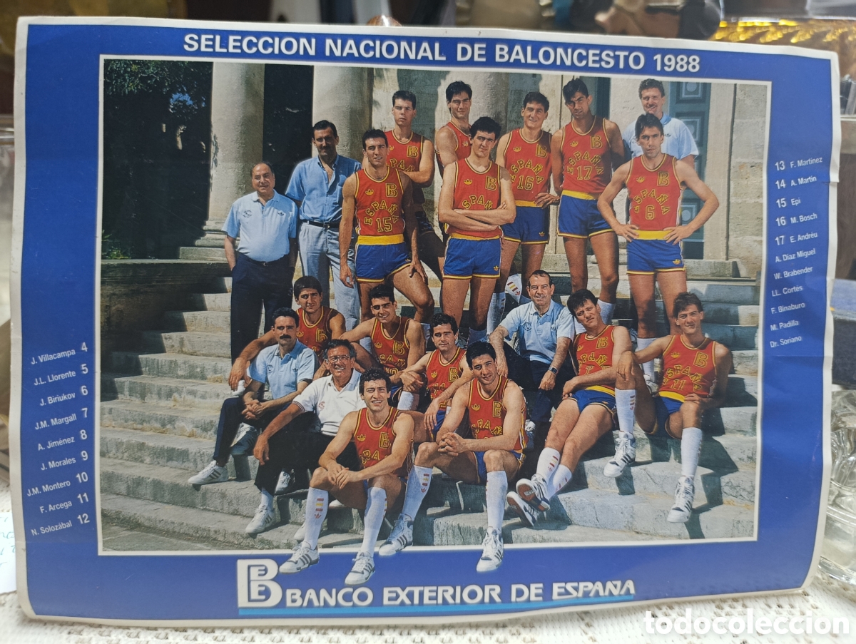 Pegatinas de colecci&oacute;n: Pegatina a&ntilde;o 1988 selecci&oacute;n nacional de baloncesto.