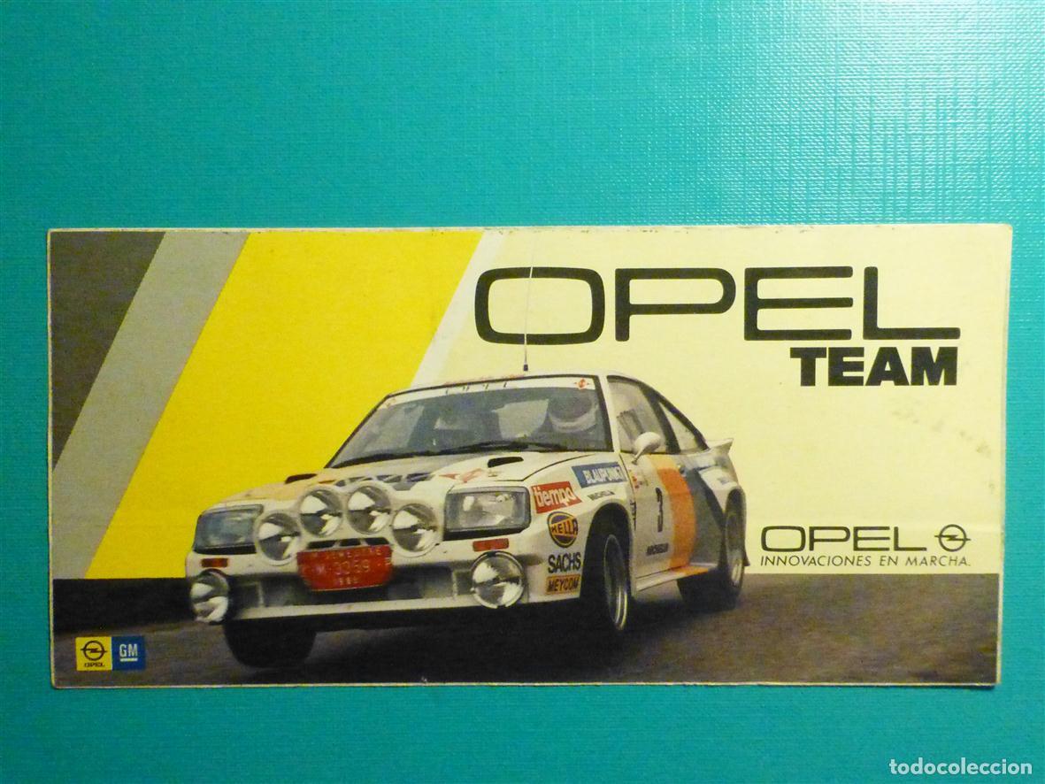 Pegatinas de colecci&oacute;n: Pegatina - Adhesivo Automoci&oacute;n - Rallye - Opel Team - Carreras Coches - GM - 16,5 x 8 cm.