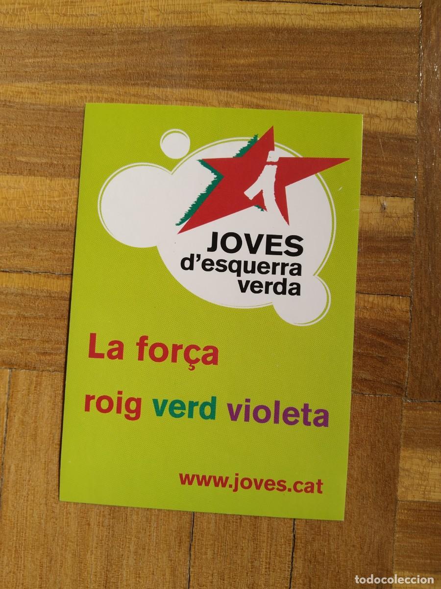 Pegatinas de colecci&oacute;n: PEGATINA POLITICA JOVES D`ESQUERRA VERDA LA FORCA ROIG VERD VIOLETA SIN PEGAR