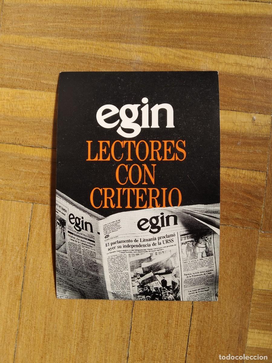 Pegatinas de colecci&oacute;n: PEGATINA POLITICA VASCA EGIN LECTORES CON CRITERIO PERIODICO PRENSA SIN PEGAR