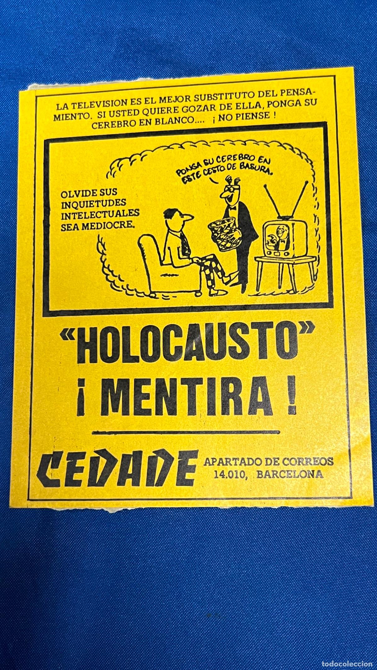Autocollants de collection: PEGATINA politica nazi nacionalsocialista ultraderecha negacionista holocausto judios