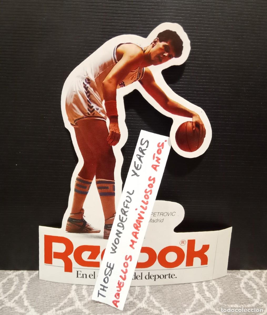 Pegatinas de colecci&oacute;n: PEGATINA STICKER DRAZEN PETROVIC REAL MADRID ZAPATILLAS SHOES PUBLICIDAD REEBOK 1980s PRECIO FIJO R2