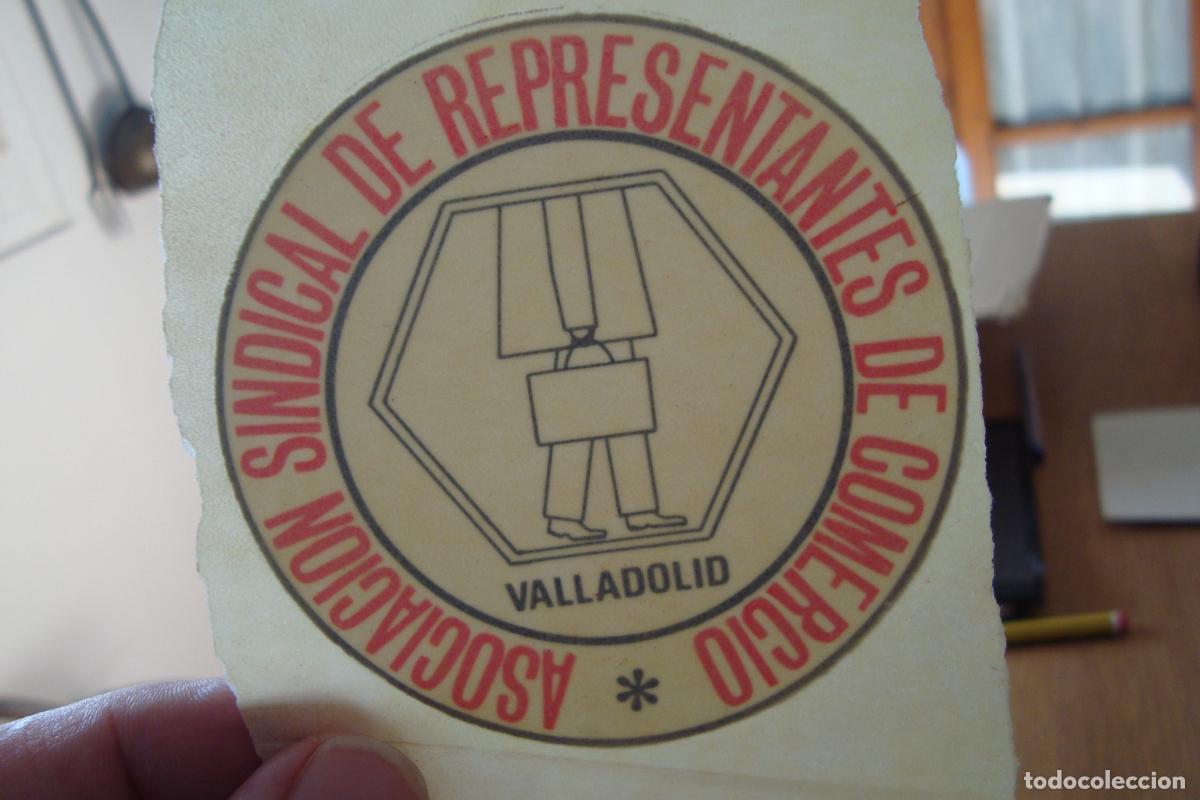 Pegatinas de colecci&oacute;n: ANTIGUA PEGATINA INVERTIDA ASOCIACION SINDICAL REPRESENTANTES DE COMERCIO. VALLADOLID