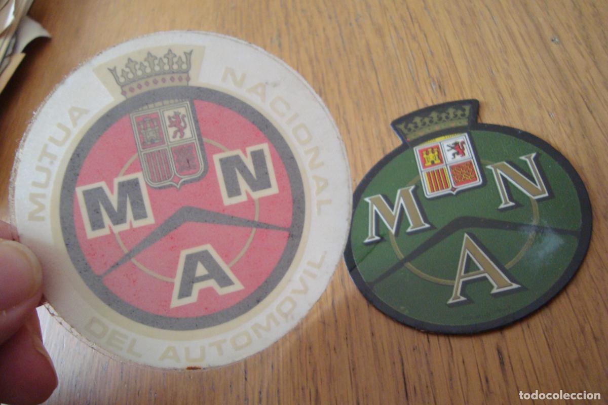 Pegatinas de colecci&oacute;n: ANTIGUA PEGATINA Y PARCHE MNA. MUTUA NACIONAL DEL AUTOMOVIL