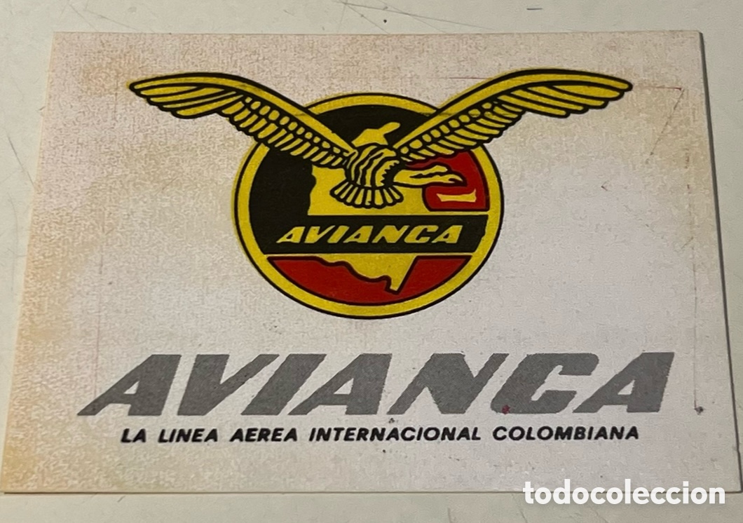 Sammlung von Aufklebern: Pegatina. AVIANCA. La L&iacute;nea A&eacute;rea Internacional Colombiana. A&ntilde;os 70.