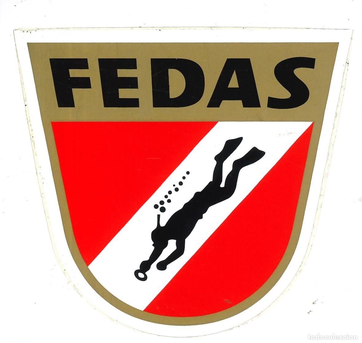Pegatinas de colecci&oacute;n: PEGATINA - ADHESIVO - FEDERACI&Oacute;N - FEDERACION ESPA&Ntilde;OLA DE ACTIVIDADES SUBACUATICAS - FEDAS (10 x 10)