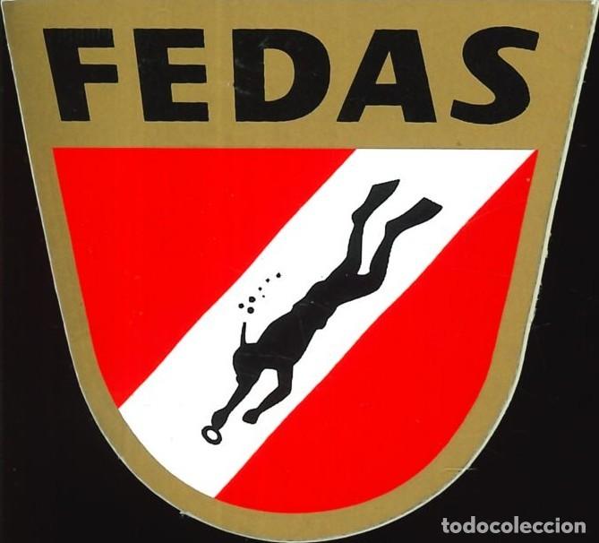 Pegatinas de colecci&oacute;n: PEGATINA - ADHESIVO - FEDERACI&Oacute;N - FEDERACION ESPA&Ntilde;OLA DE ACTIVIDADES SUBACUATICAS - FEDAS (5'5 x 5)
