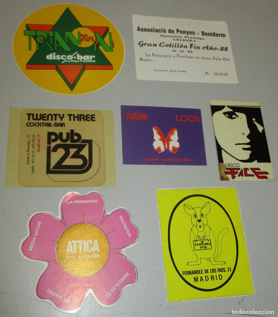 Autocollants de collection: Adhesivos, pegatinas, discotecas, Pub's, 80-90's TRIANON, PENELOPE, NEW LOOK, FACE, ATTICA