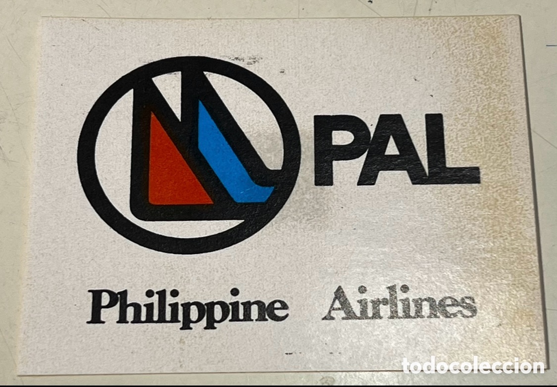 Pegatinas de colecci&oacute;n: Pegatina. PAL. Philippine Airlines. A&ntilde;os 70.