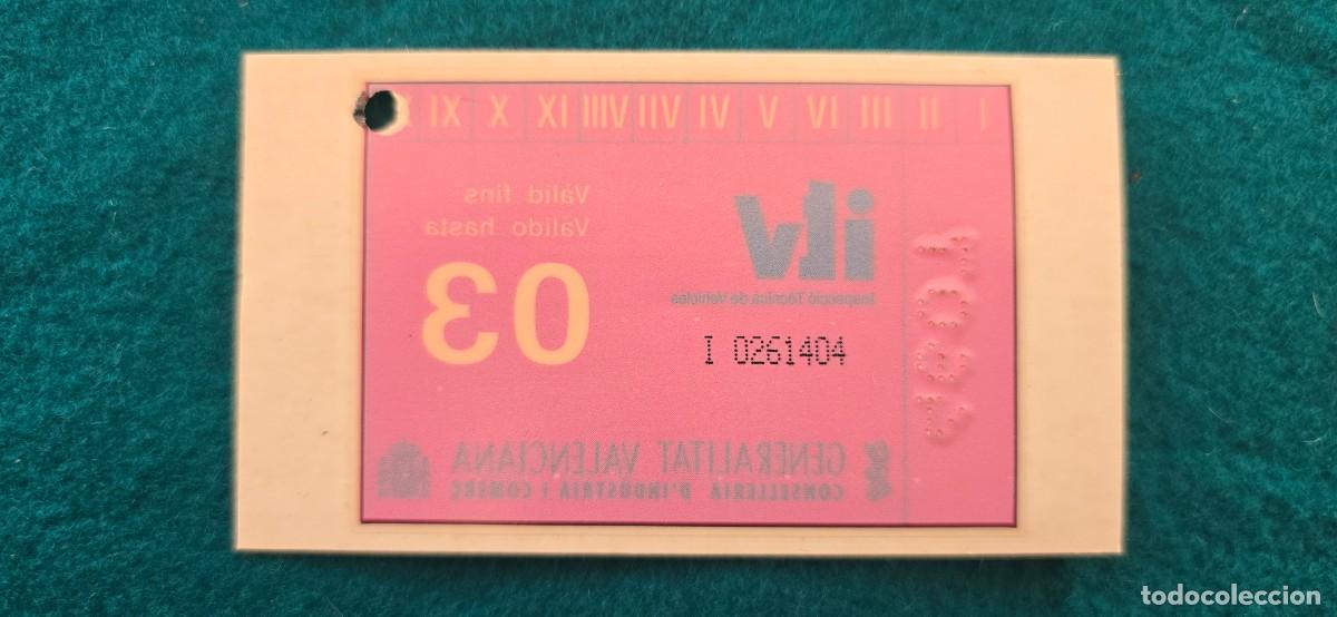 Pegatinas de colecci&oacute;n: ADHESIVO - PEGATINA - STICKER ITV 2003 - GENERALITAT VALENCIANA