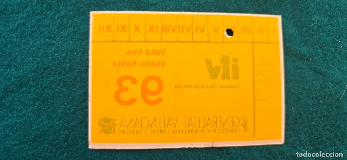 Pegatinas de colecci&oacute;n: ADHESIVO - PEGATINA - STICKER ITV 1993 - GENERALITAT VALENCIANA