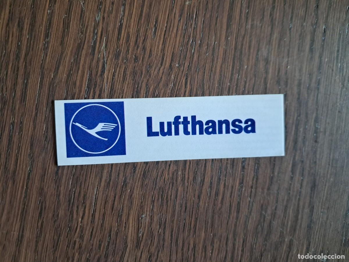 Collection stickers: pegatina de publicidad, Lufthansa. transporte a&eacute;reo.