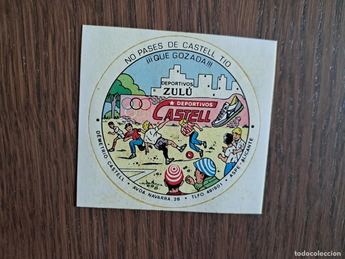 Pegatinas de colecci&oacute;n: pegatina de publicidad, zapatos deportivos Castell, Aspe. Alicante.