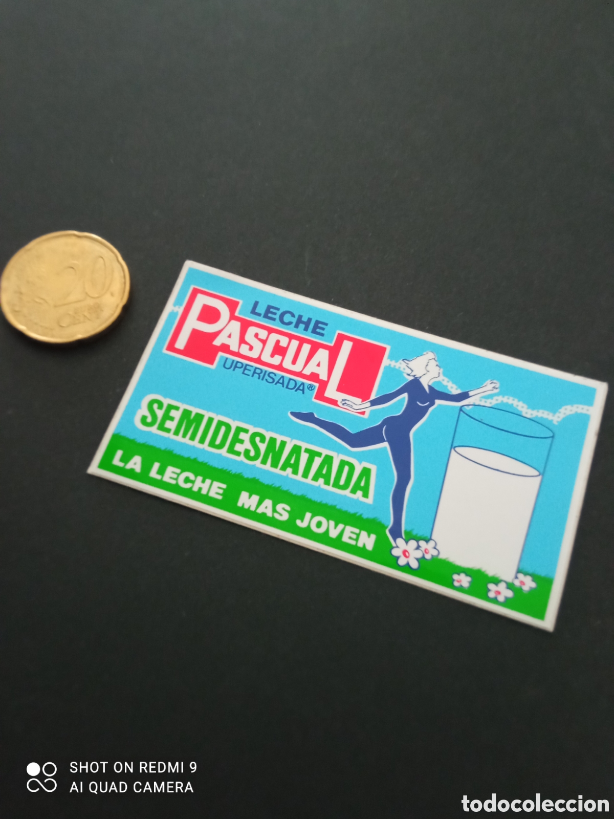 Pegatinas de colecci&oacute;n: PEGATINA A&Ntilde;OS 80s leche y Pascual semidesnatada