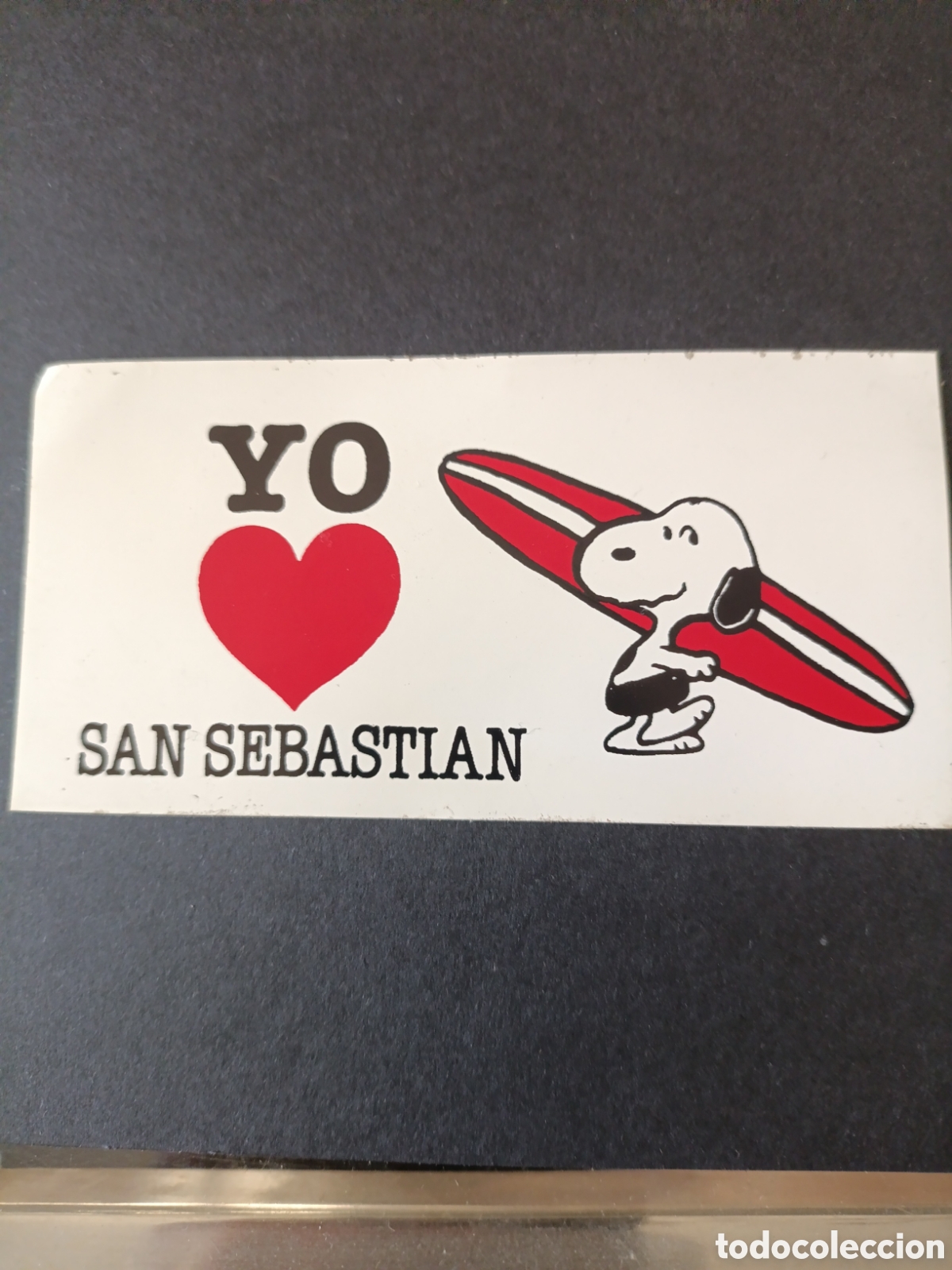 Autocollants de collection: SNOPPY YO ❤️ SAN SEBASTI&Aacute;N [ PEGATINA A&Ntilde;OS 80 NUEVA ]