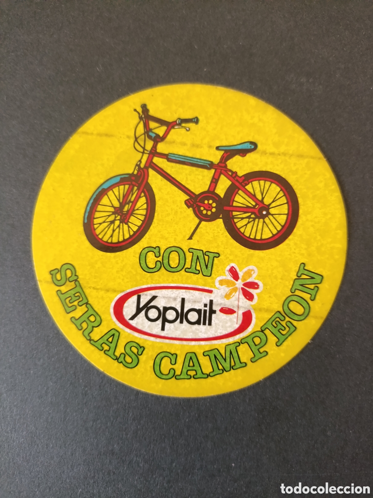 Collection stickers: CON SERAS CAMPEON [ PEGATINA A&Ntilde;OS 80 NUEVA YOPLAIT ]