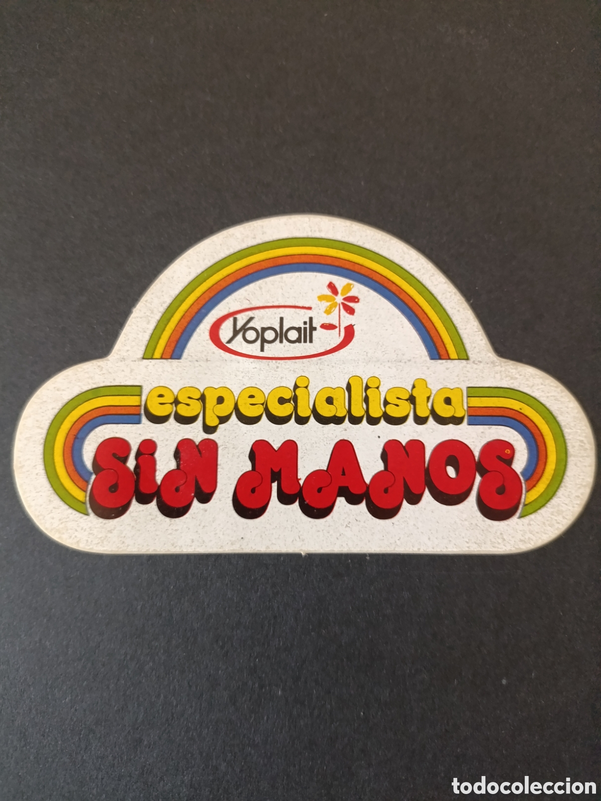 Collection stickers: ESPECIALISTA SIN MANOS [ PEGATINA A&Ntilde;OS 80 NUEVA YOPLAIT ]