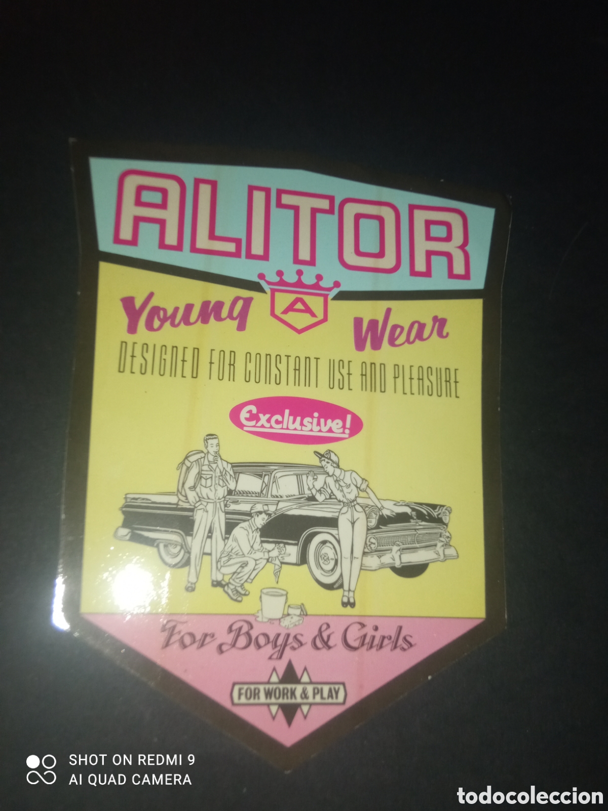 Pegatinas de colecci&oacute;n: !!PEGATINA ANTIGUA MUY RARA ALITOR FOR BOYS GIRLS EXCLUSIVA!!
