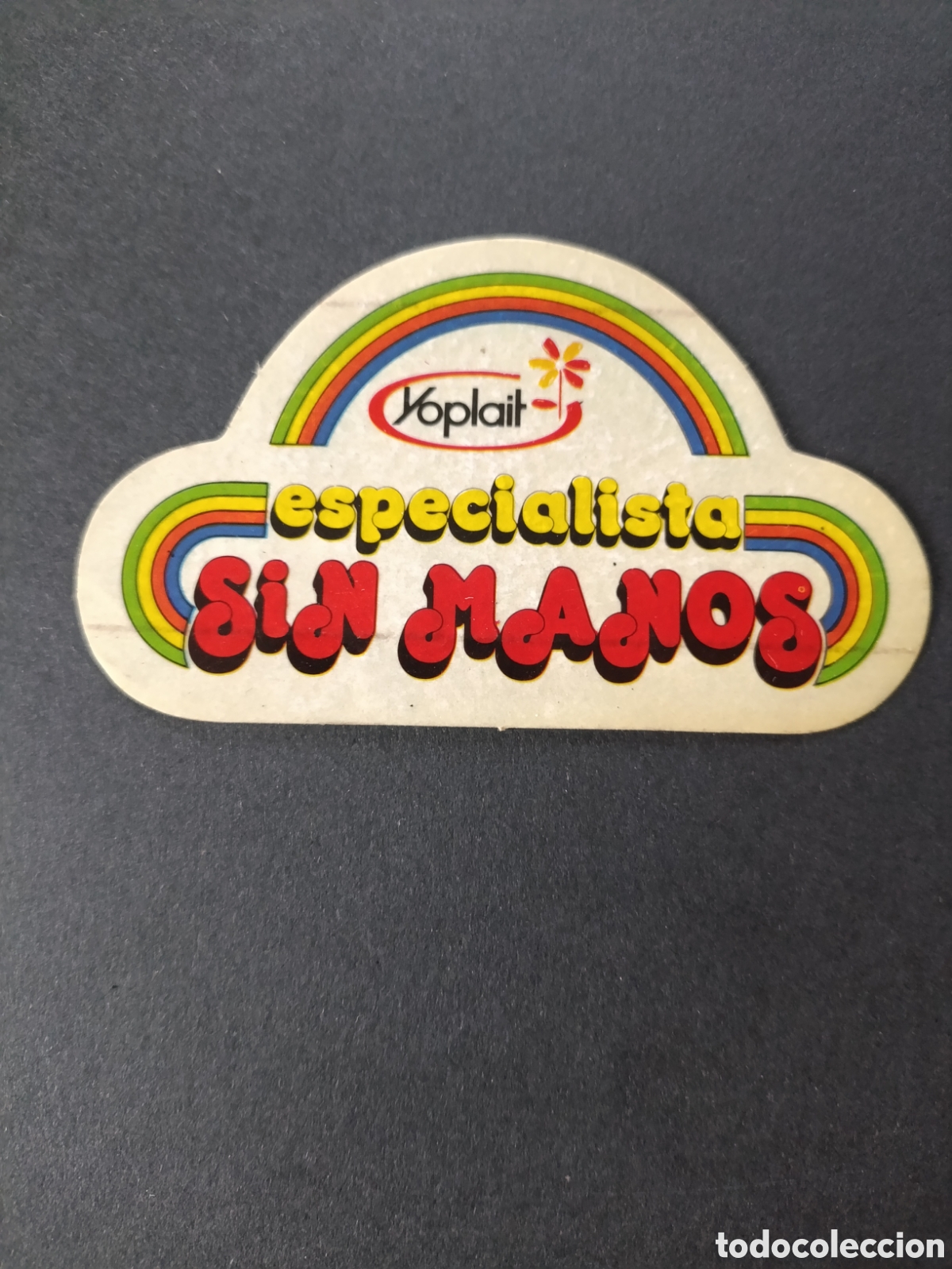 Pegatinas de colecci&oacute;n: ESPECIALISTA SIN MANOS [ PEGATINA A&Ntilde;OS 80 NUEVA YOPLAIT ]