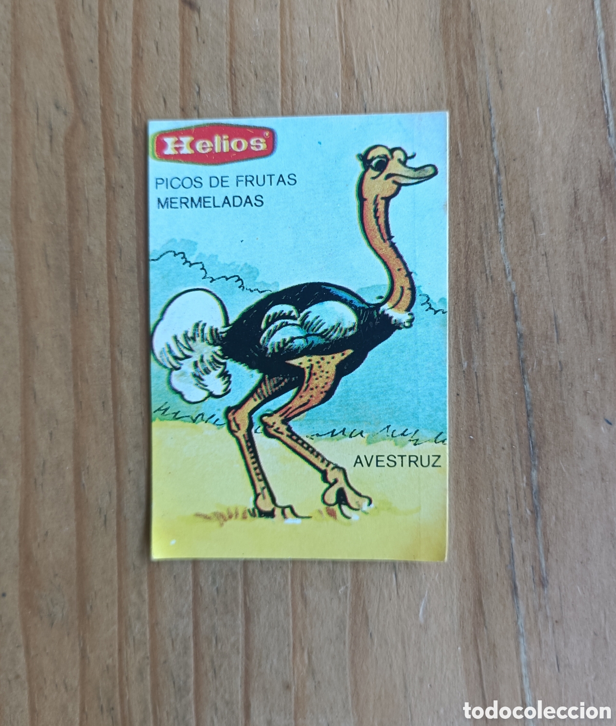 Pegatinas de colecci&oacute;n: Pegatina pico de frutas Helios Colecci&oacute;n Safari a&ntilde;os 80 como nueva
