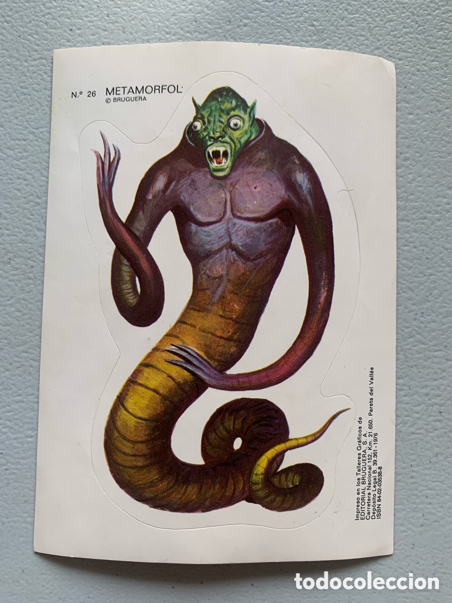 Autocolantes de cole&ccedil;&atilde;o: &bull;ESTADO METAMORFOL N&deg;26 CROMO 13,5x9,5 CALCOMANIA BRUGUERA