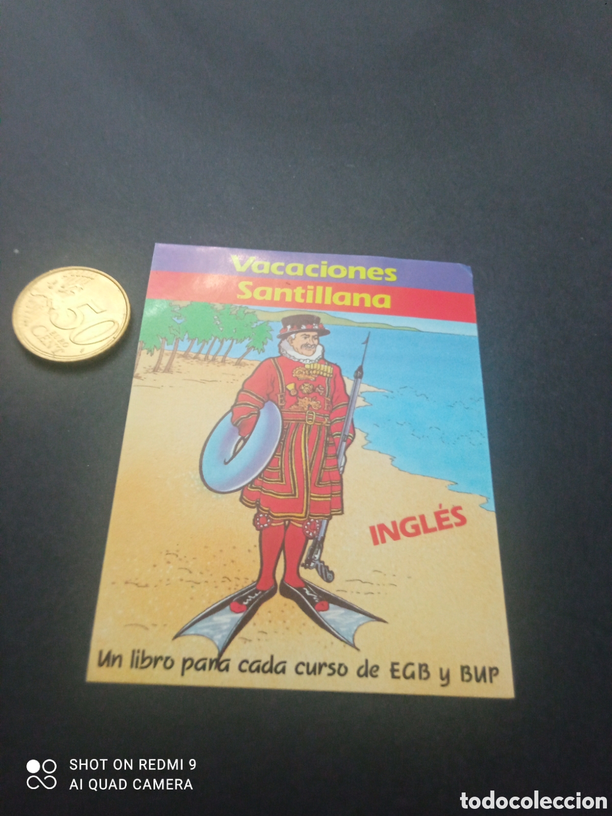 Pegatinas de colecci&oacute;n: Vacaciones Santillana ingl&eacute;s PEGATINAS A&Ntilde;OS 80S