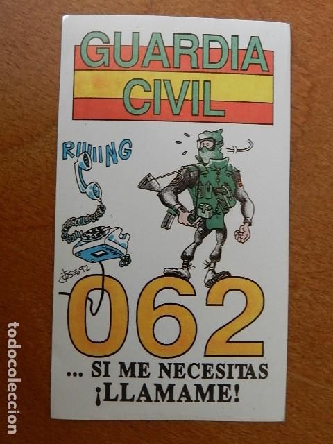 Pegatinas de colecci&oacute;n: Pegatina Guardia Civil 062 si me necesitas ll&aacute;mame tel&eacute;fono