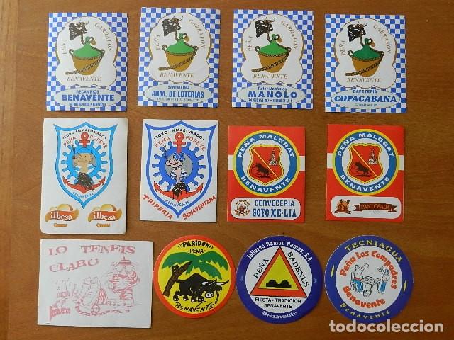Pegatinas de colecci&oacute;n: Lote 12 pegatinas Pe&ntilde;as Benavente Badenes Compadres Paridon Malgrat Garrafon Popeye Lo teneis claro