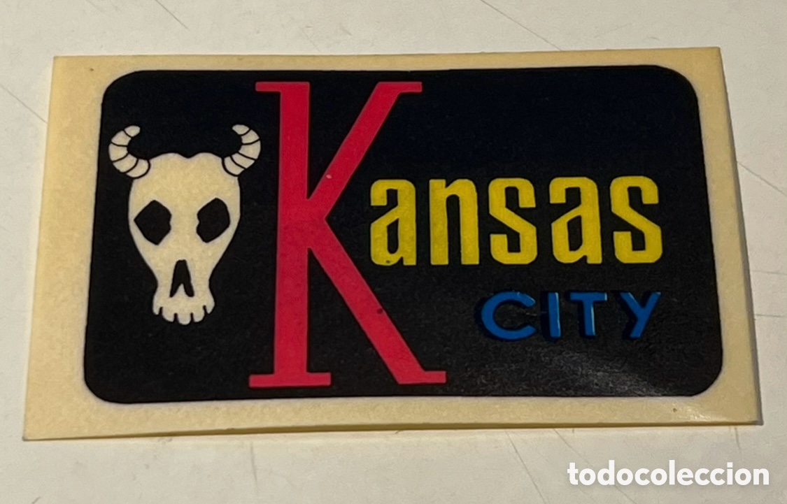 Pegatinas de colecci&oacute;n: Pegatina. KANSAS CITY. A&ntilde;os 70.