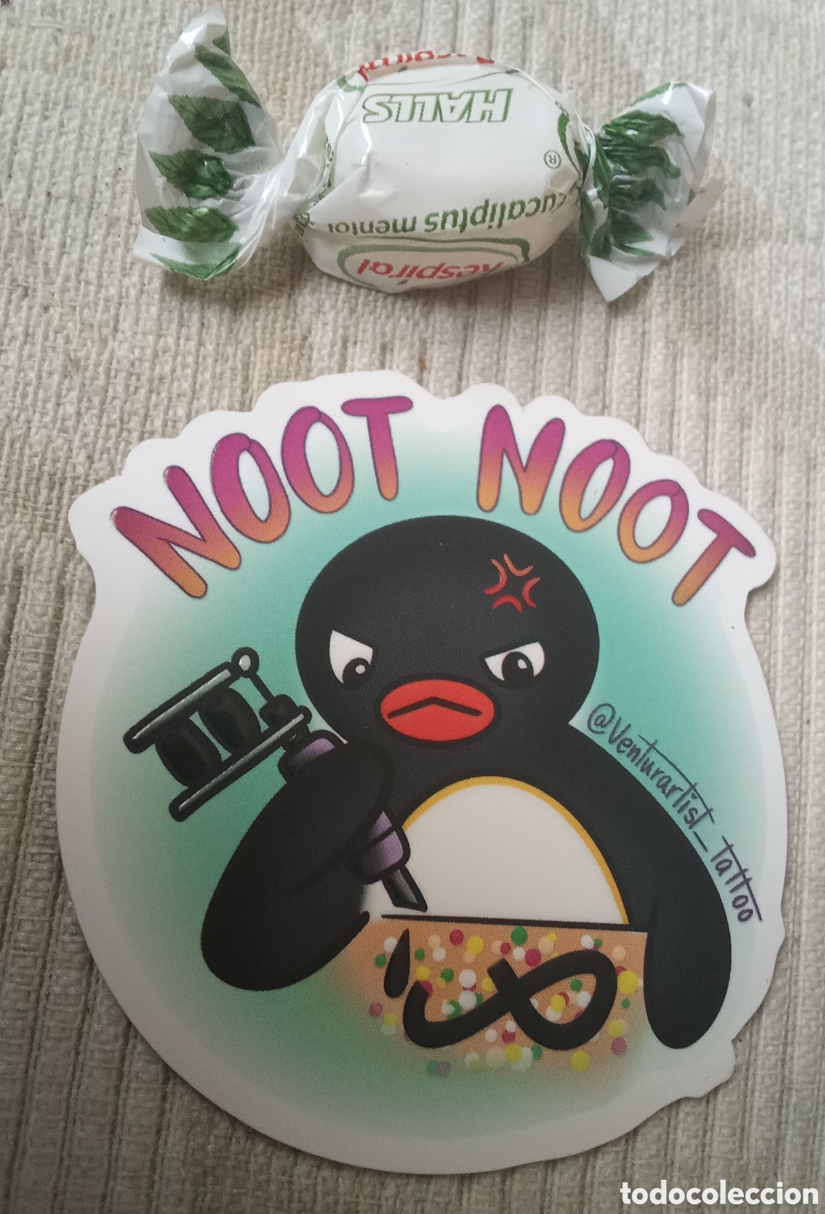 Pegatinas de colecci&oacute;n: PEGATINA DURA DE TATTUAJES NOOT NOOT EN RELIEVE
