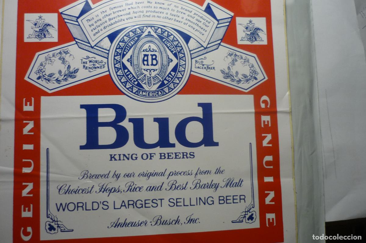 Pegatinas de colecci&oacute;n: pegatina grande --como cuartilla.---cerveza bud