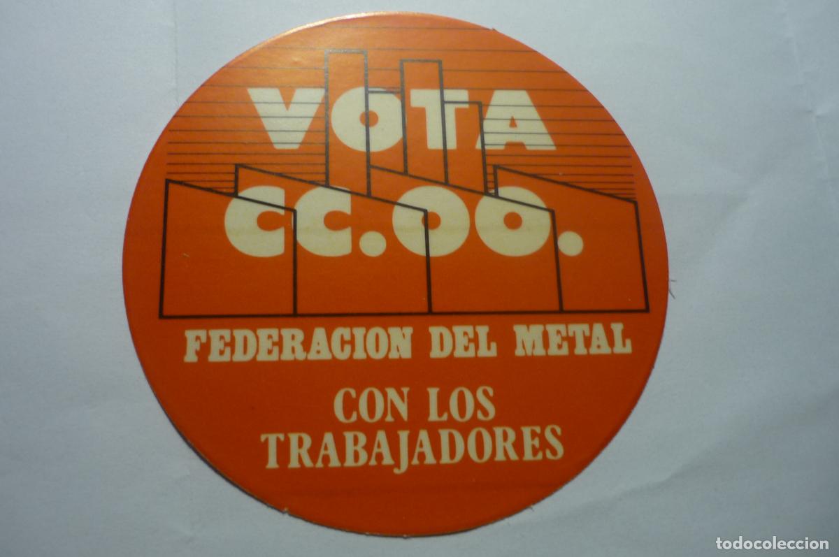 Pegatinas de colecci&oacute;n: pegatina sindical cc,oo, metal