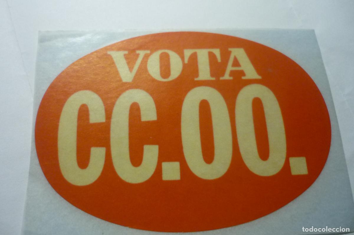 Pegatinas de colecci&oacute;n: pegatina sindical vota cc,oo