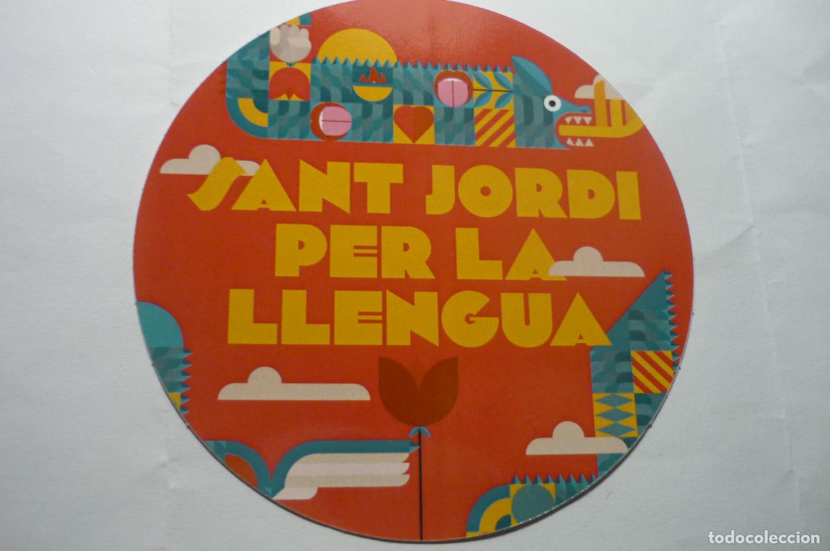 Pegatinas de colecci&oacute;n: pegatina catalan san jorge por la lengua