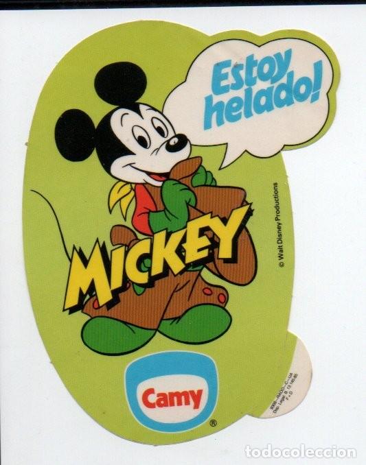 Adesivi di collezione: ANTIGUA PEGATINA DE MICKEY Y HELADOS CAMY. WALT DISNEY. 10,5 X 8,5 CM.