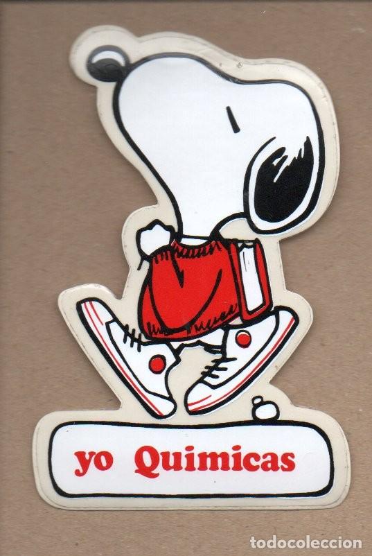 Adesivi di collezione: ANTIGUA PEGATINA DE SNOOPY - YO QUIMICAS. 12 X 7,8 CM. SIN PEGAR.