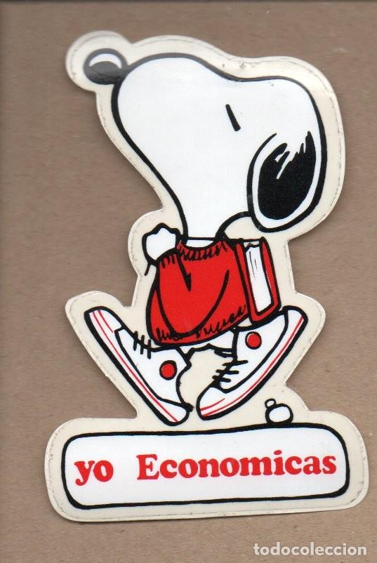 Adesivi di collezione: ANTIGUA PEGATINA DE SNOOPY - YO ECONOMICAS. 12 X 7,8 CM. SIN PEGAR.