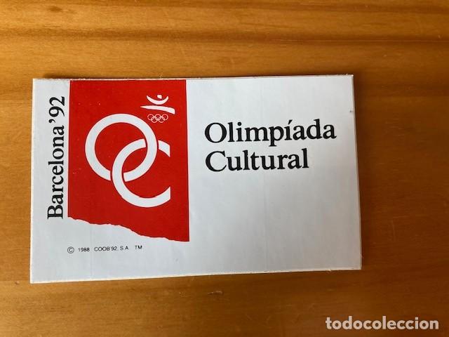 Adesivi di collezione: PEGATINA OLIMPIADA CULTURAL BARCELONA 92