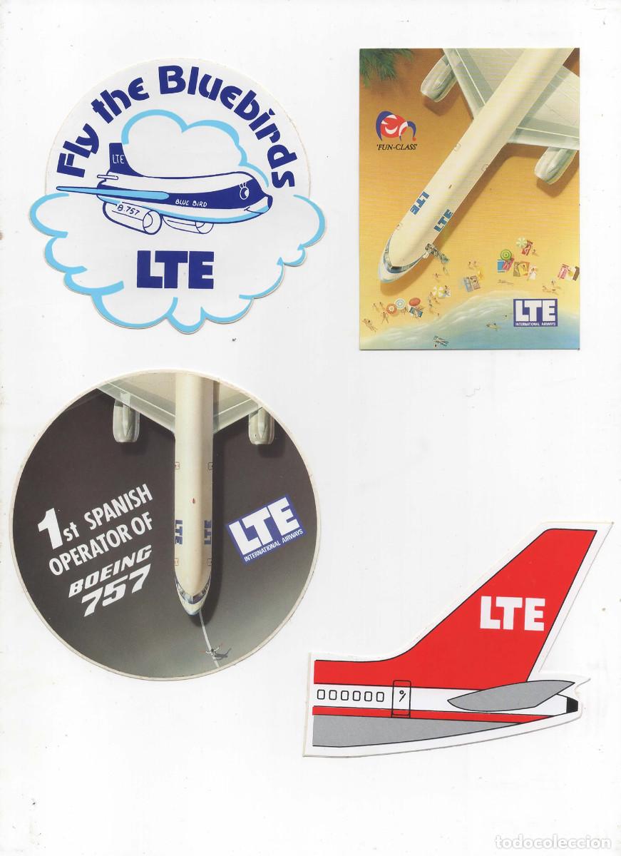 Pegatinas de colecci&oacute;n: Cuatro pegatinas LTE de finales de los 80-90.