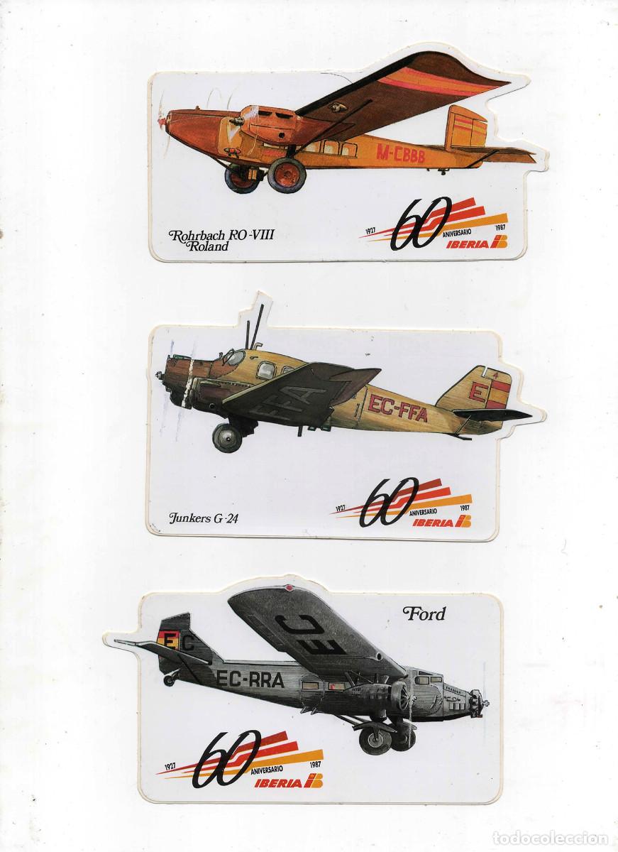 Pegatinas de colecci&oacute;n: Lote 15 pegatinas flota Iberia 1987