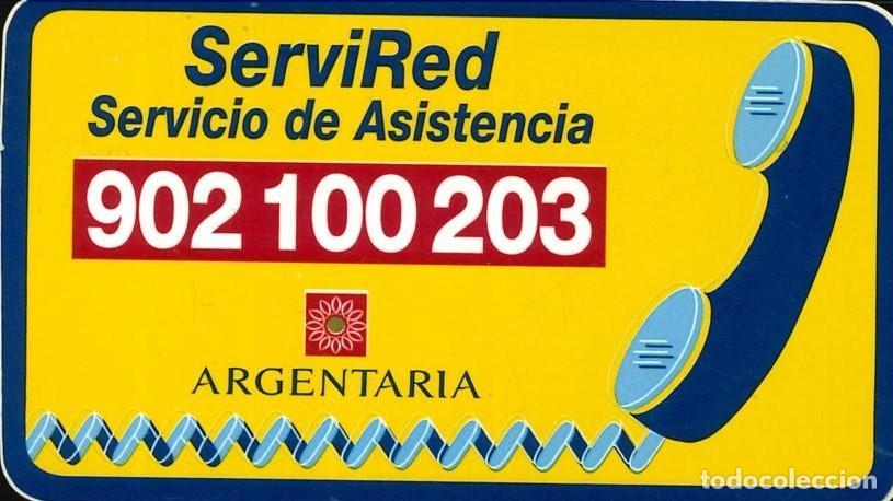 Pegatinas de colecci&oacute;n: PEGATINA - ADHESIVO - BANCOS - ARGENTARIA - SERVIRED - SERVICIO DE ASISTENCIA