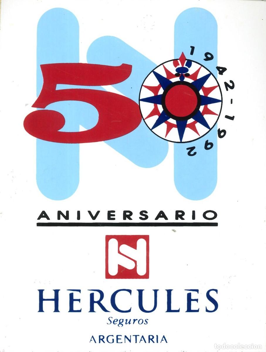 Pegatinas de colecci&oacute;n: PEGATINA - ADHESIVO - SEGUROS - HERCULES - 50&ordm; ANIVERSARIO (1942-1992) - ARGENTARIA