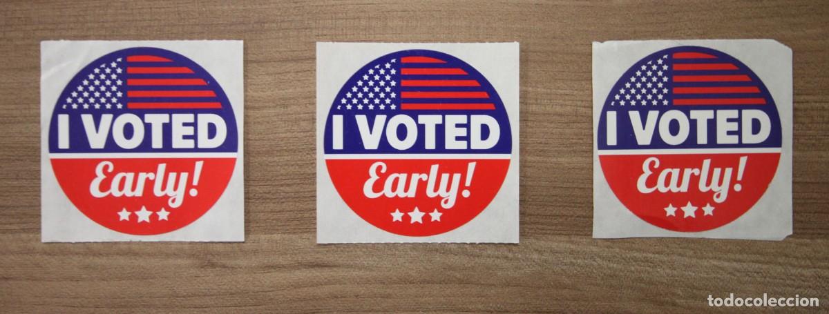 Pegatinas de colecci&oacute;n: Pegatinas elecciones USA - Yo vote pronto! / I Voted Early!