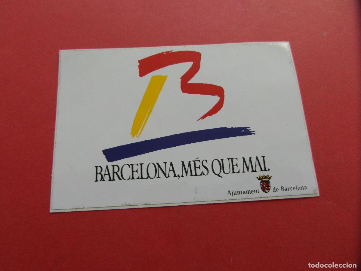 Pegatinas de colecci&oacute;n: PEGATINA ADHESIVO SIN USAR BARCELONA MES QUE MAI
