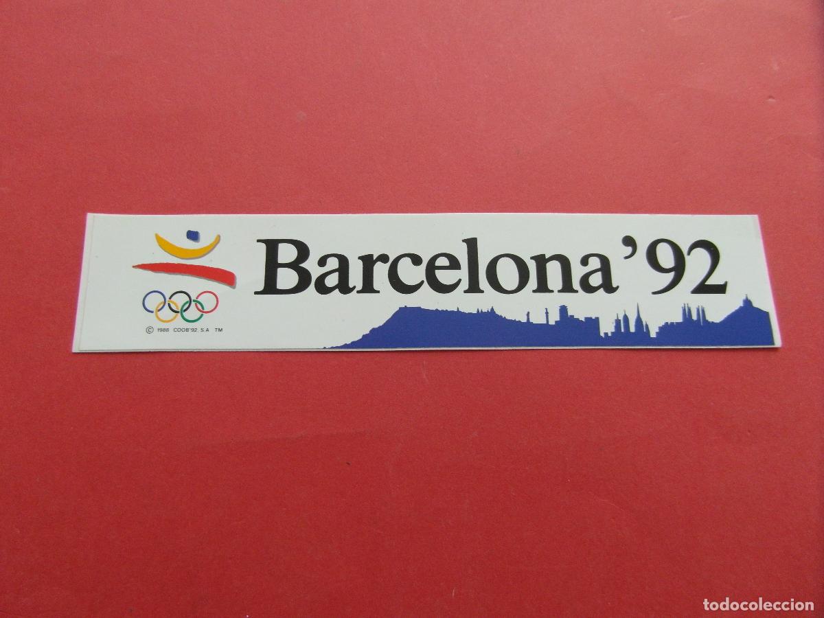 Pegatinas de colecci&oacute;n: PEGATINA ADHESIVO SIN USAR BARCELONA LOGO OLIMPIADAS 1992