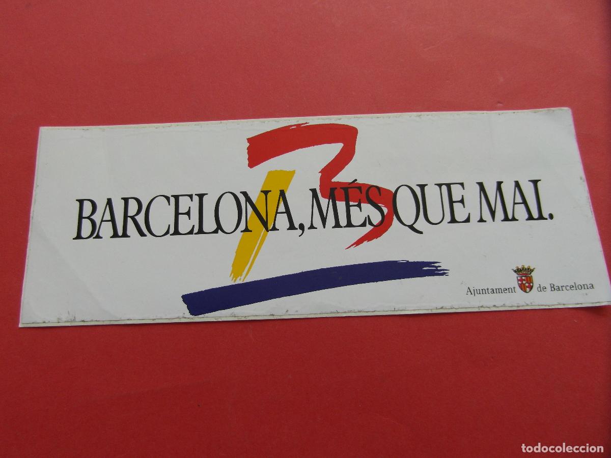 Pegatinas de colecci&oacute;n: PEGATINA ADHESIVO SIN USAR BARCELONA MES QUE MAI