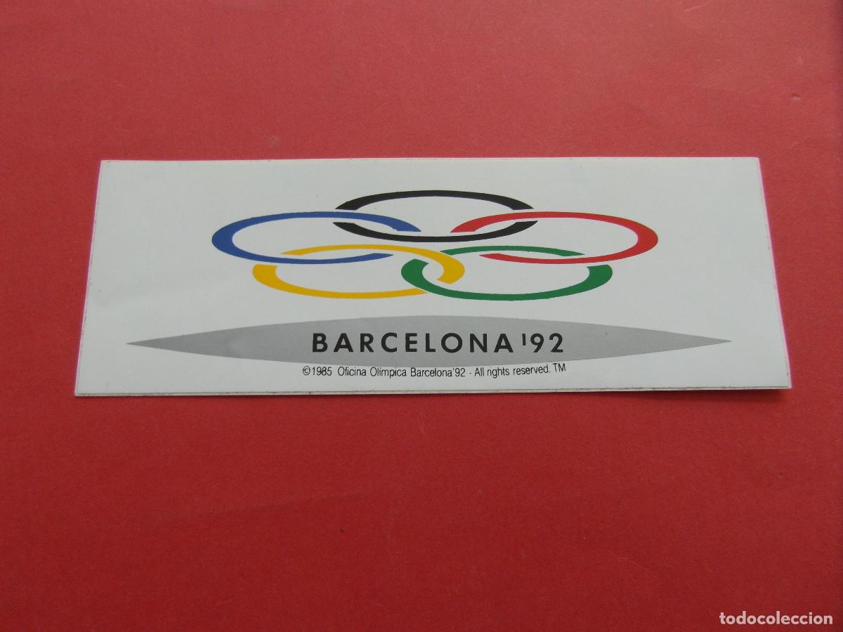 Pegatinas de colecci&oacute;n: PEGATINA ADHESIVO SIN USAR BARCELONA LOGO OLIMPIADAS 1992