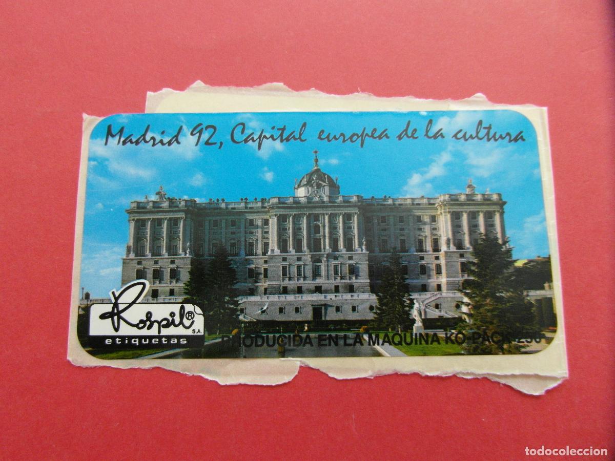 Pegatinas de colecci&oacute;n: PEGATINA ADHESIVO SIN USAR MADRID 92 CIUDAD DE LA CULTURA