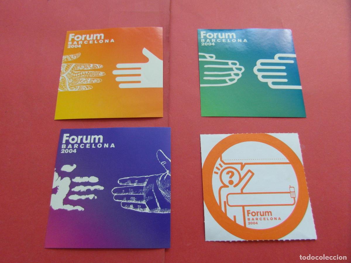 Pegatinas de colecci&oacute;n: PEGATINA ADHESIVO SIN USAR BARCELONA LOTE 3 + PUBLICIDAS FORUM 2004 - COL. TRASNPORTE
